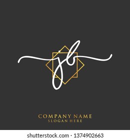 JB Initial handwriting logo template