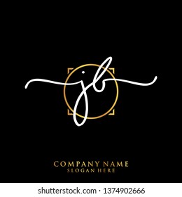 JB Initial handwriting logo template