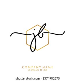 JB Initial handwriting logo template