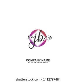 JB Initial handwriting logo vector