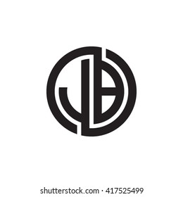 Jb Initial Letters Looping Linked Circle Stock Vector (Royalty Free ...