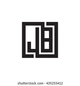 Jb Initial Letters Looping Linked Square Stock Vector (Royalty Free ...