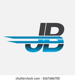 JB initial logo company name colored black and blue, Simple and Modern Logo Design.