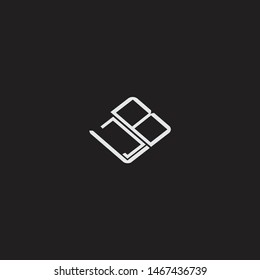 JB Initial Logo letters with rotate squere template
