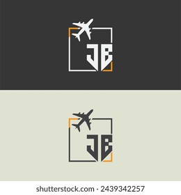 JB initial monogram logo with square style design.
