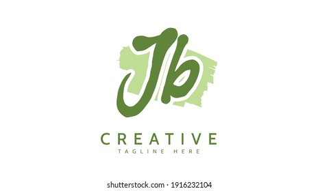 JB Initials, handwriting logo vector
