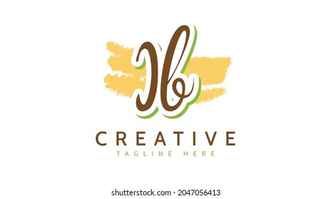 JB Initials, handwriting logo vector