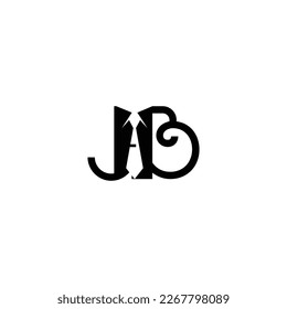JB initials and tie vector EPS file