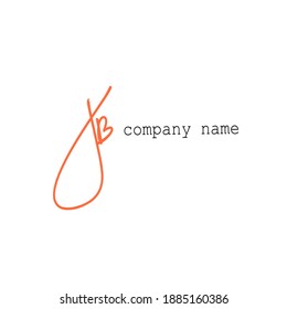JB J B Initial handwriting creative fashion elegant design logo Sign Symbol template vector icon