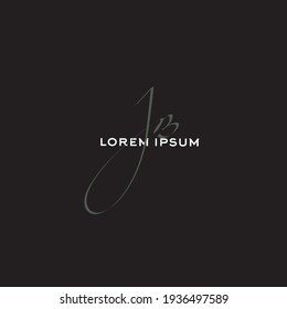 JB j b Initial handwriting creative fashion elegant design logo Sign Symbol template vector icon