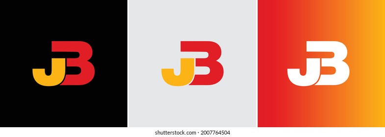 Logotipo JB J3 Alfabeto Mínimo Creativo Moderno J B 3 Letra inicial Marca Monograma Editable en Formato Vector