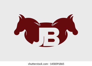 The JB letter logo is combined with the horse's head. Initial J and B combination