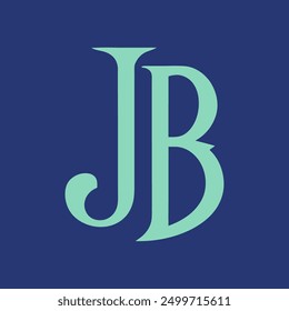 Logotipo de la carta de JB Diseño Creativo.
Vector de concepto único del logotipo del monograma de JB.
Logotipo de letra de iniciales abstractas planas modernas creativas JB.
