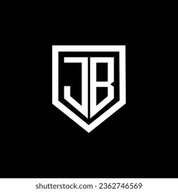JB letter logo design with black background in illustrator. Vector logo, calligraphy designs for logo, Poster, Invitation, etc.