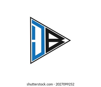 Diseño de Logotipo Carta JB Ilustración de vectores modernos creativos.