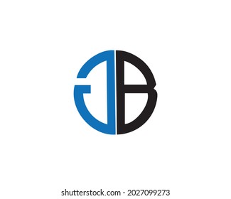 JB Letter Logo Design Creative Modern Vector Illustration.