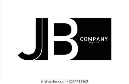 Plantilla vectorial de diseño del logotipo de la carta JB.
