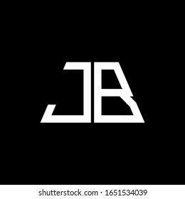JB logo abstract monogram isolated on black background