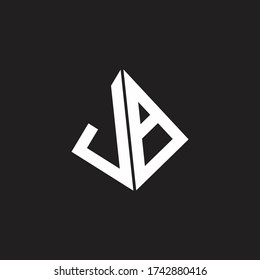 JB Logo monogram with standout triangle shape ribbon design template