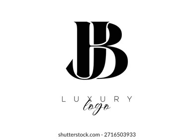 JB Serif Letter Monogram Typography Logo for Elegant Premium Branding Identity