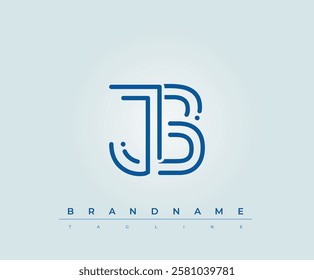 JB Technology Letter Logo Template. This tech letter logo is a graphic mark that uses letters to represent a technology company.