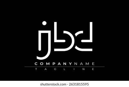 JBD abstract letter design. Modern Business Logo Design With Abstract Typography and Contemporary Style