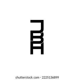 jbh typography letter monogram logo design