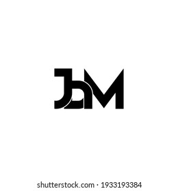 diseño original del logotipo de monograma de la letra jbm