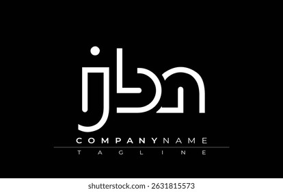 JBN abstract letter design. Modern Business Logo Design With Abstract Typography and Contemporary Style