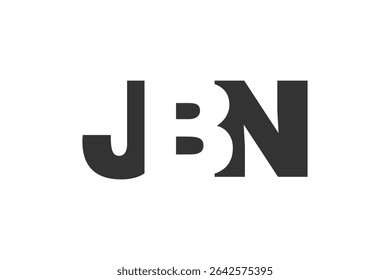 JBN logo design. Initial letter J B N bold font style for tech startups, consulting, corporate branding. Creative company name, headlines typography identity, trendy logotype. Vector illustration.