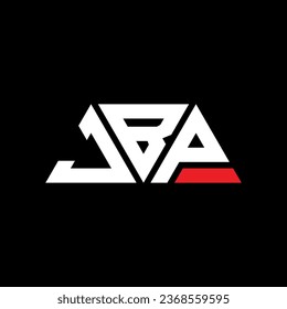 JBP triangle letter logo design with triangle shape. JBP triangle logo design monogram. JBP triangle vector logo template with red color. JBP triangular logo Simple, Elegant, and Luxurious design.