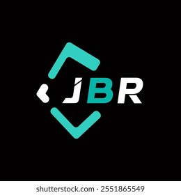 JBR logotipo criativo carta minimalista. Projeto de logotipo de letra alfabética de iniciais de vetor exclusivo JBR 
