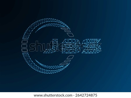 JBS low poly letter logo vector design. JBS lower poly logo design. Low poly logo.
