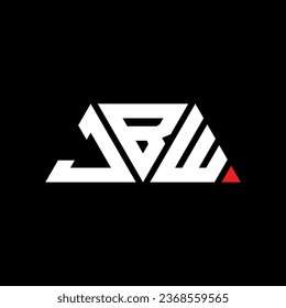 JBW triangle letter logo design with triangle shape. JBW triangle logo design monogram. JBW triangle vector logo template with red color. JBW triangular logo Simple, Elegant, and Luxurious design.