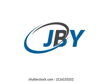 JBY letter creative modern elegant swoosh logo design