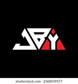 JBY triangle letter logo design with triangle shape. JBY triangle logo design monogram. JBY triangle vector logo template with red color. JBY triangular logo Simple, Elegant, and Luxurious design.