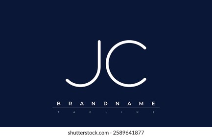 JC Abstract letter logo. This logo icon incorporate with abstract shape in the creative way