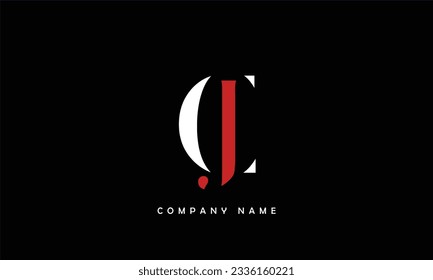 Monogramm für abstrakte Buchstaben des JC, CJ