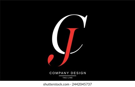 JC, CJ Abstrakte Buchstaben Logo Monogram Design Schriftart Symbol