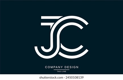 JC, CJ Abstract Letters Logo Monogram design Font Icon