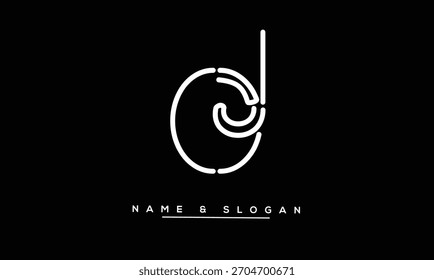 JC, CJ Abstract Letters Logo Monogram