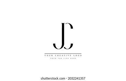 JC CJ abstrakte Vektorlogo-Monogramm-Vorlage
