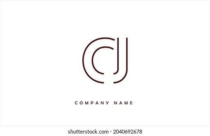 JC, CJ Alphabets Letters Logo Monogram