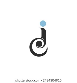 JC, CJ, J y C Abstracto inicial monograma letra alfabeto logo diseño