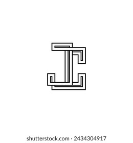 JC, CJ, J UND C Abstraktes anfängliches Monogramm-Buchstaben-Alphabet-Logo-Design