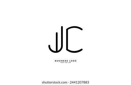 JC, CJ, J, C, Abstract Letters Logo monogram