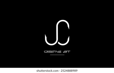 JC, CJ, J, C abstract letters logo monogram