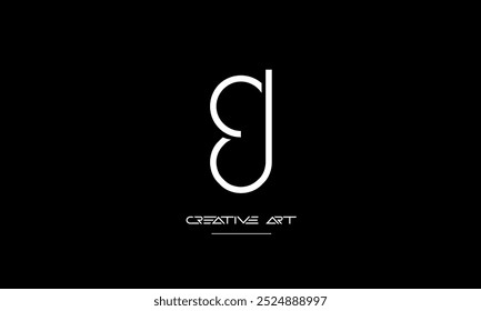 JC, CJ, J, C abstract letters logo monogram