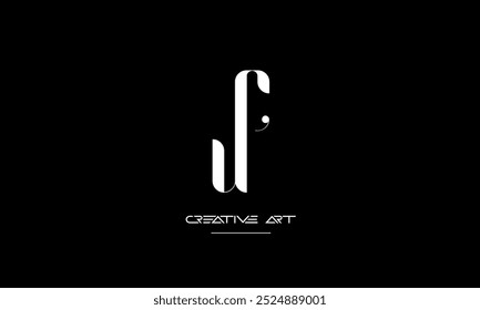 JC, CJ, J, C letras abstractas logo monograma