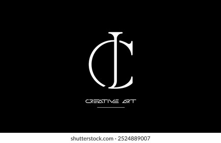 JC, CJ, J, C letras abstractas logo monograma